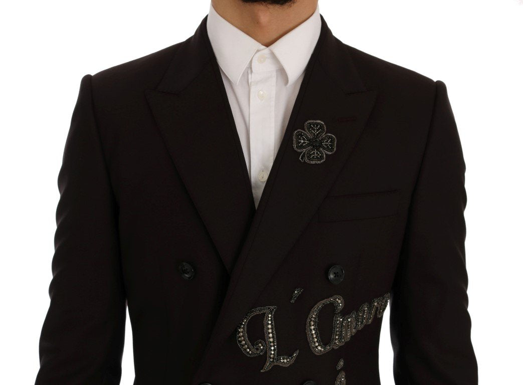 Purple L Amore e Bello Crystal Blazer Jacket