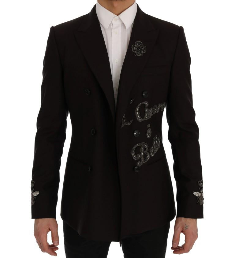 Purple L Amore e Bello Crystal Blazer Jacket