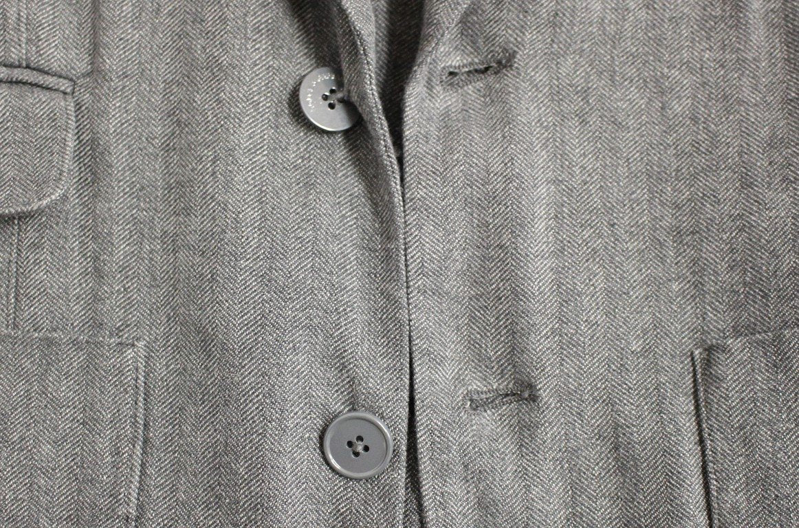 Gray linen slim fit blazer