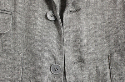 Gray linen slim fit blazer