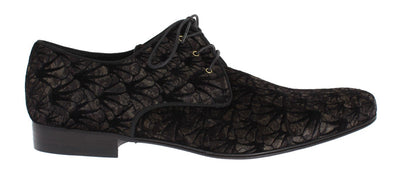 Brown Cotton Velvet Dress Shoes