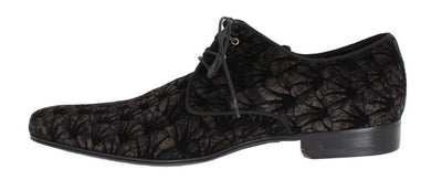 Brown Cotton Velvet Dress Shoes