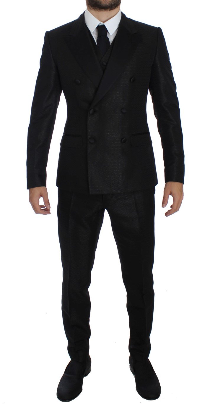 Black 3 Piece Slim Fit Suit Tuxedo