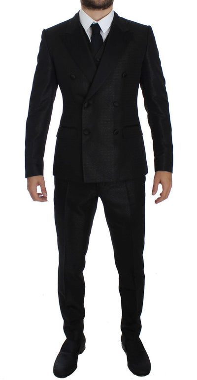 Black 3 Piece Slim Fit Suit Tuxedo