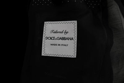 Black Jacquard Slim Fit Blazer Jacket