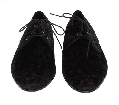 Brown Cotton Velvet Dress Shoes