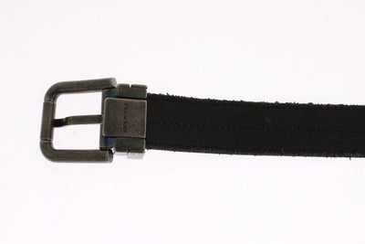 Purple Perforated Leather Buckle Belt