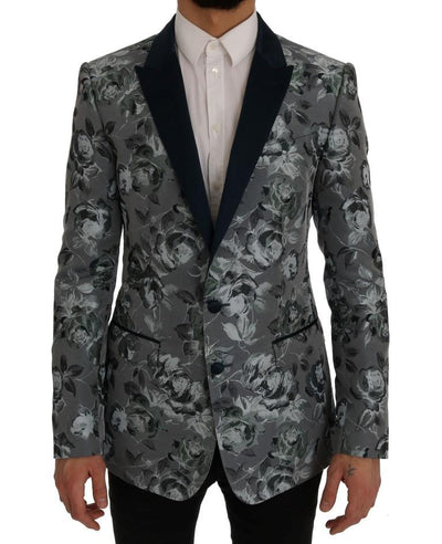 Blue Floral MARTINI Slim Fit Blazer Jacket