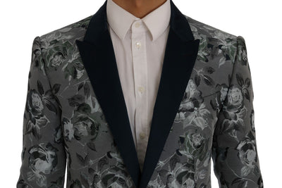 Blue Floral MARTINI Slim Fit Blazer Jacket