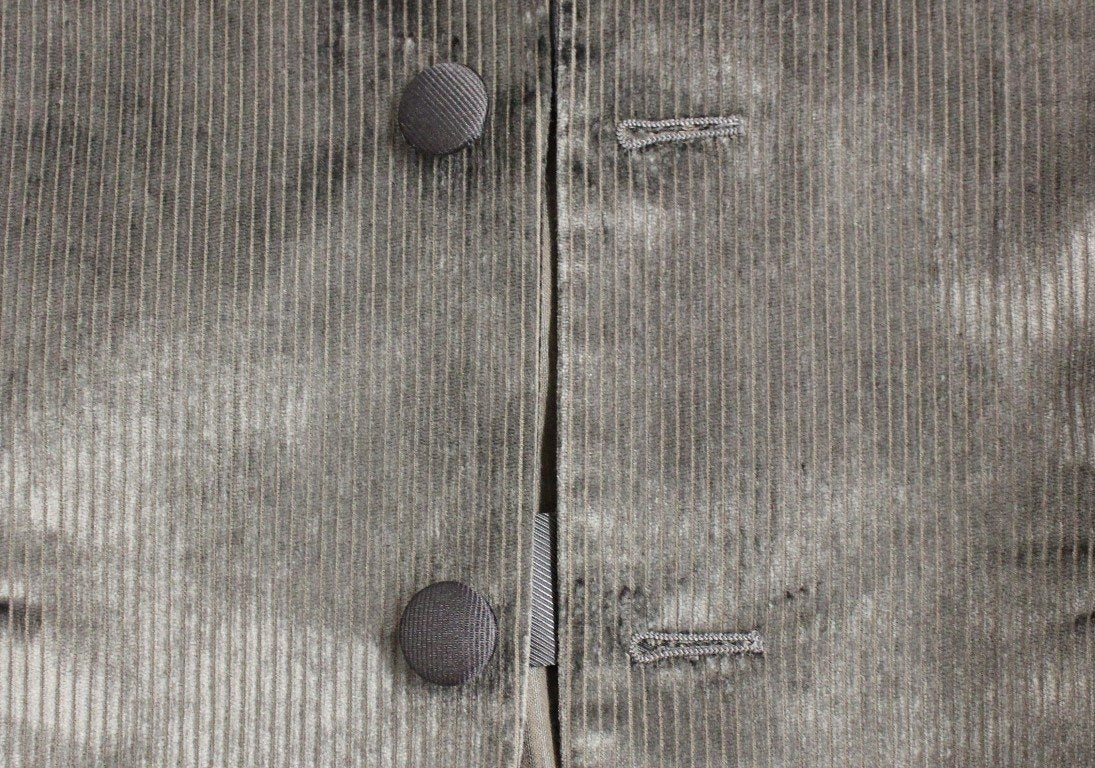 Gray silk slim fit blazer