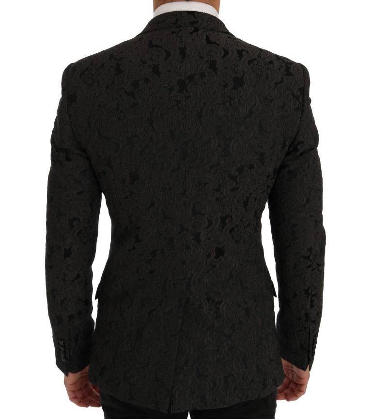 Gray Crystal Floral MARTINI Blazer Jacket