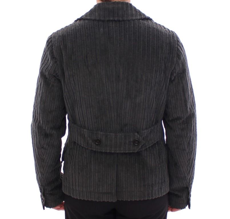Black Double Breasted Peacoat Jacket