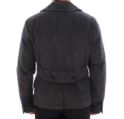 Black Double Breasted Peacoat Jacket