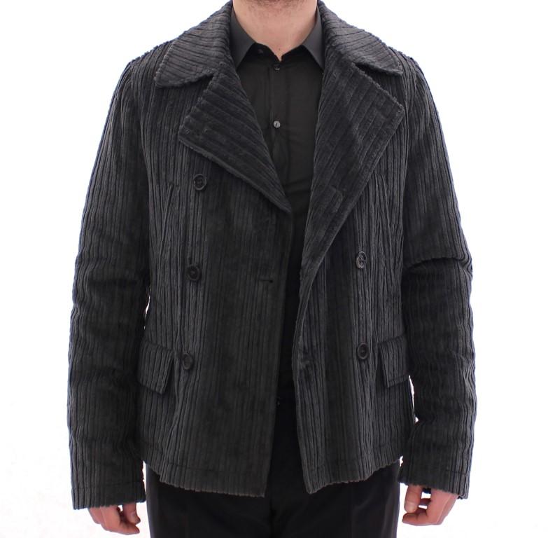Black Double Breasted Peacoat Jacket