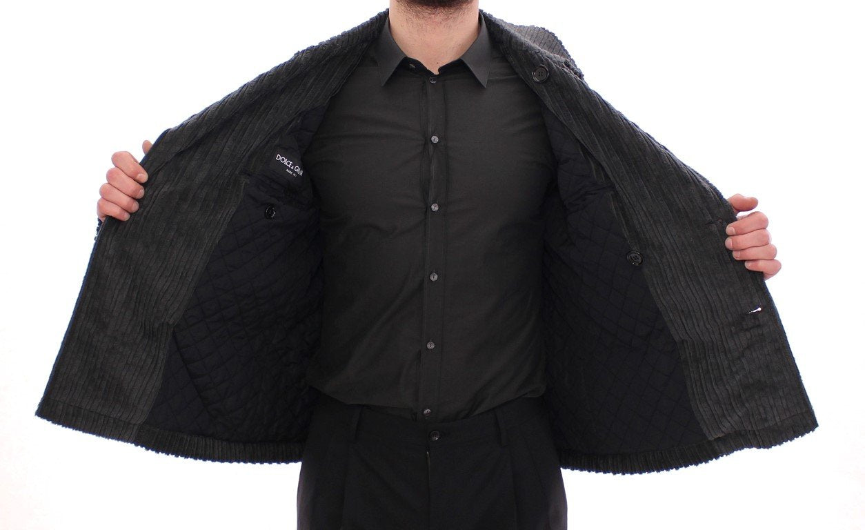 Black Double Breasted Peacoat Jacket