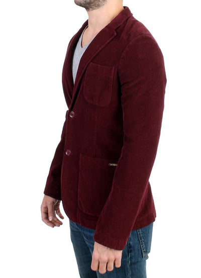 Bordeaux Cotton Corduroy Blazer