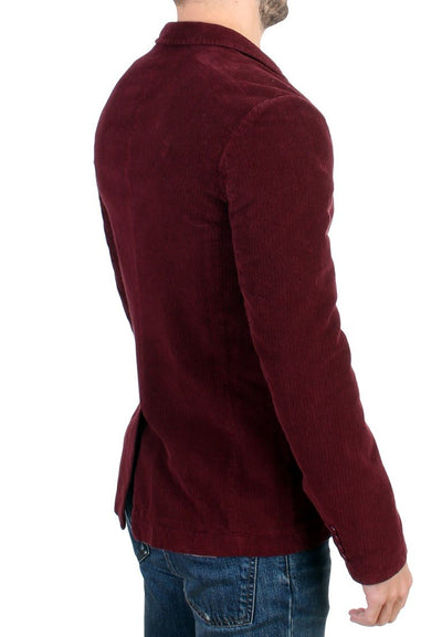 Bordeaux Cotton Corduroy Blazer