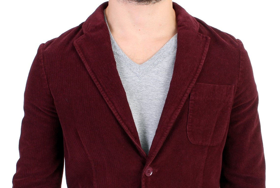 Bordeaux Cotton Corduroy Blazer