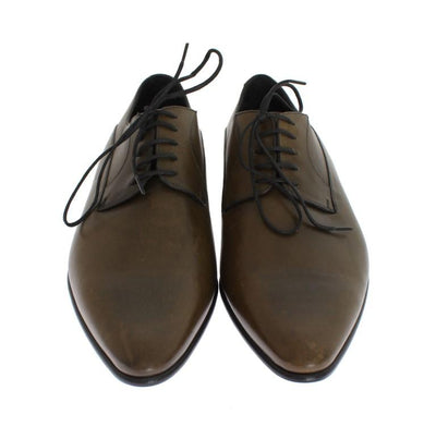 Brown Leather Dress Lace Up Formal Shoes