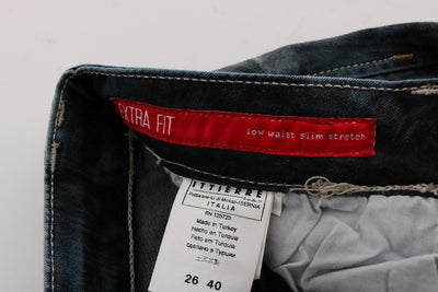 Blue Wash Cotton Blend Slim Fit Jeans