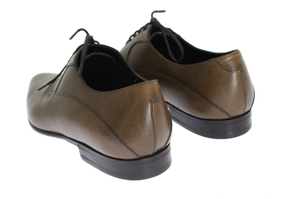 Brown Leather Dress Lace Up Formal Shoes