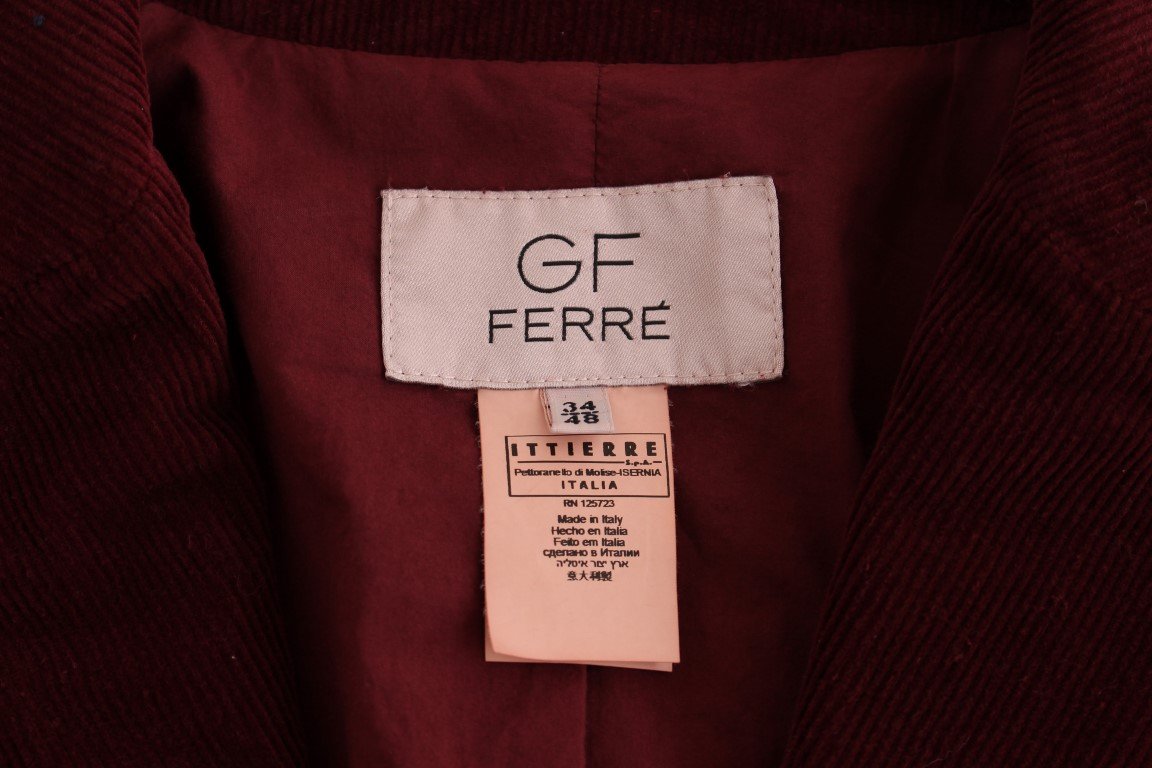 Bordeaux Cotton Corduroy Blazer