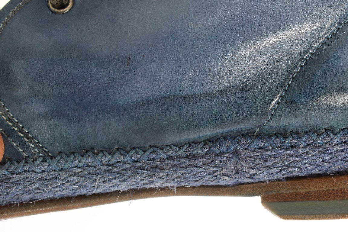 Blue Crust Leather Chukka Ankle Boots