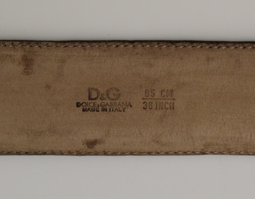 Brown Leather Logo Belt