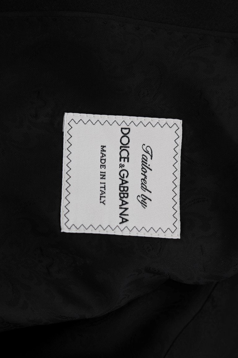 Black Wool Silk Slim Fit 3 Piece Suit