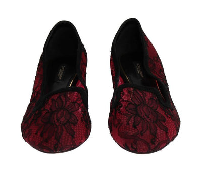 Pink Pizzo Lace Suede Ballerina Shoes
