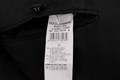 Black Wool Silk Slim Fit 3 Piece Suit