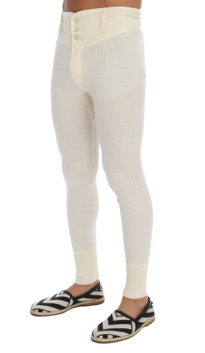White 100% Cashmere Winter Underwear Pants