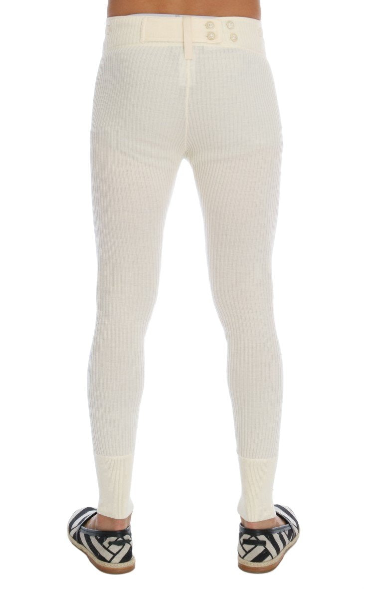 White 100% Cashmere Winter Underwear Pants