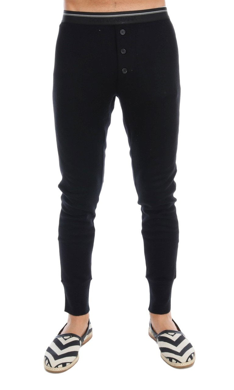 Black 100% Cashmere Winter Underwear Pants