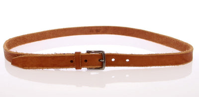 Brown Leather Logo Belt