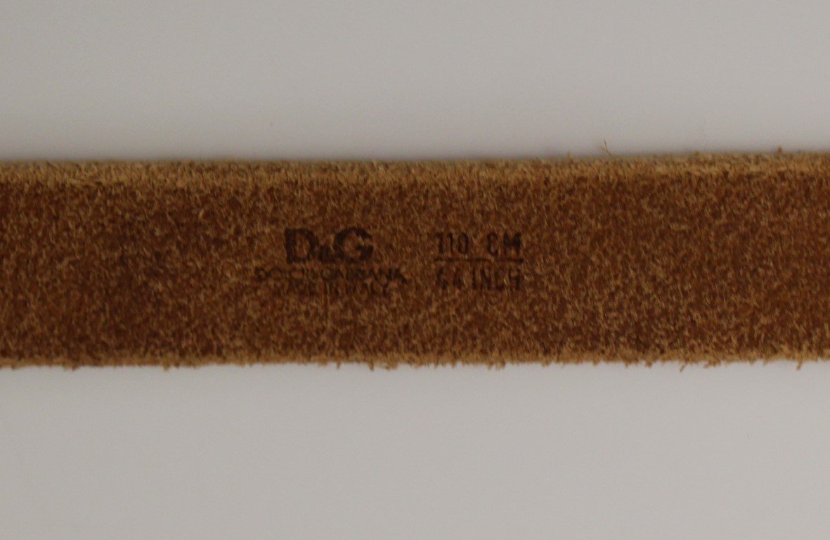 Brown Leather Logo Belt