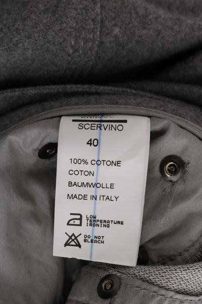 Gray Cotton Skinny Casual Pants