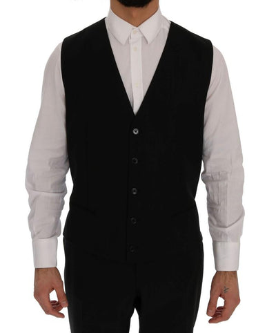 Black Wool Slim Fit 3 Piece Suit