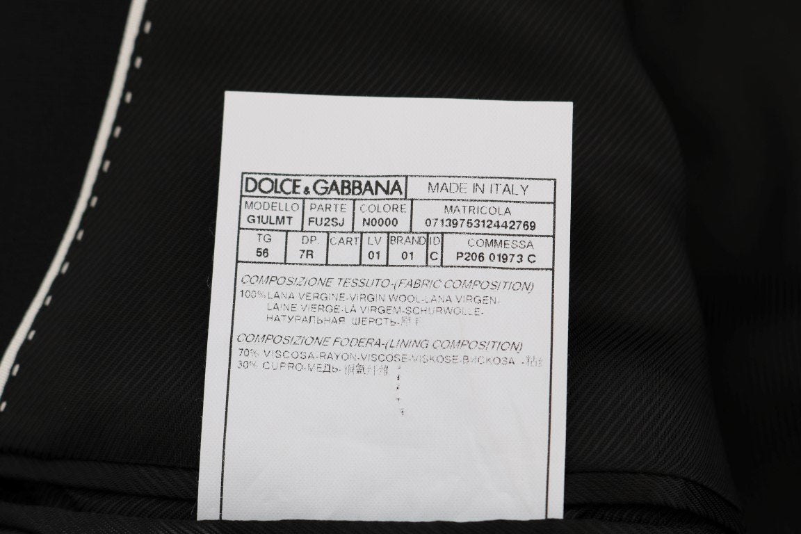 Black Wool Slim Fit 3 Piece Suit