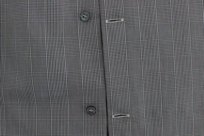Gray Checkered Slim Fit GOLD Mens Shirt