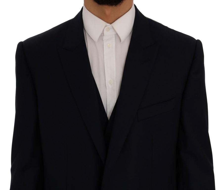 Blue Wool Martini Two Button Blazer Jacket