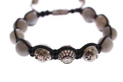 Labrodite CZ Crystal 925 Silver Bracelet