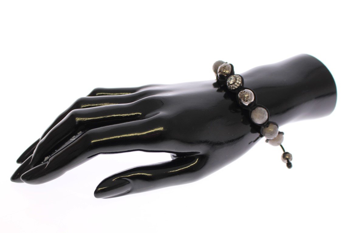 Labrodite CZ Crystal 925 Silver Bracelet