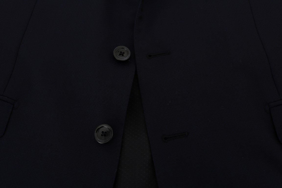 Blue Wool Martini Two Button Blazer Jacket