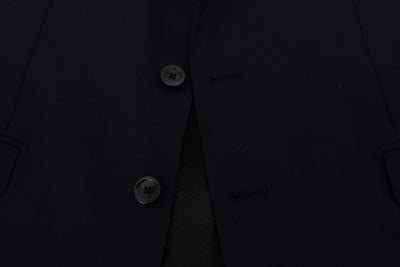 Blue Wool Martini Two Button Blazer Jacket