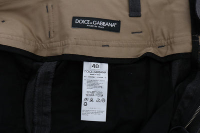 Gray Cotton Chinos Casual Pants