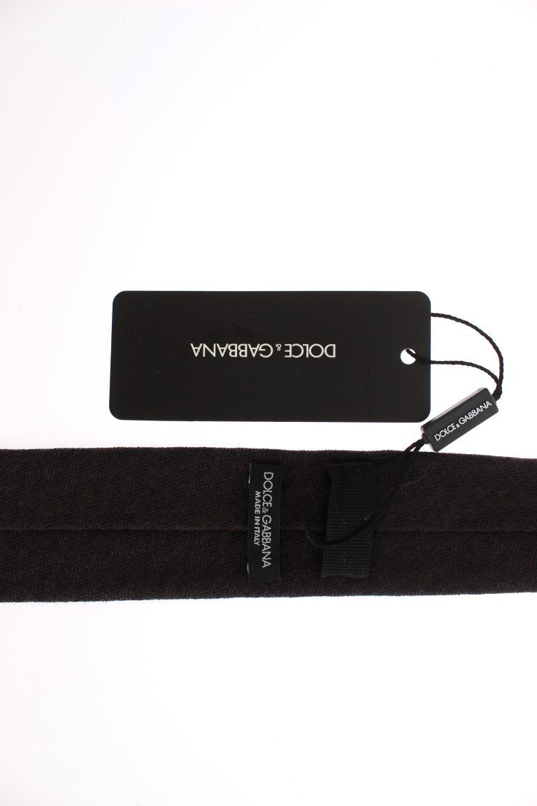 Brown Wool Skinny Neck Tie