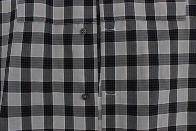 Gray Checkered Slim Fit GOLD Mens Shirt