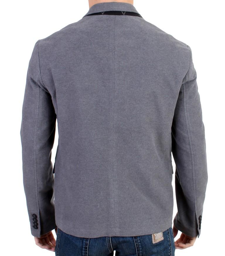Gray jacket cotton blazer