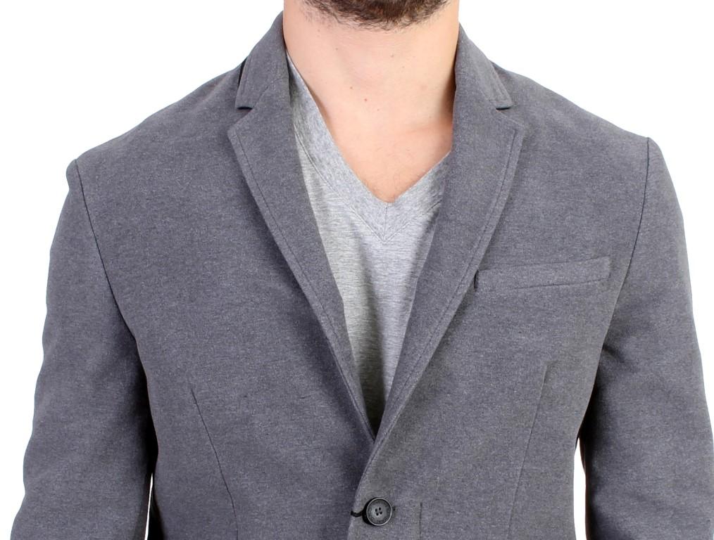 Gray jacket cotton blazer